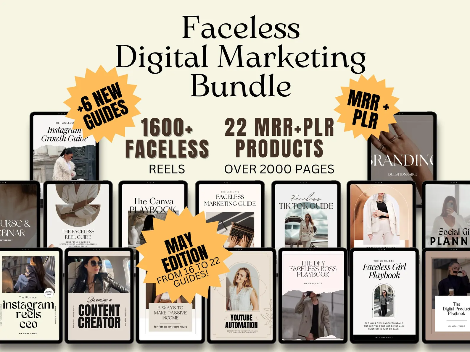 22 Ready-to-Sell Faceless Digital Marketing Products with Master Resell Rights (DFY & Profit-Ready)