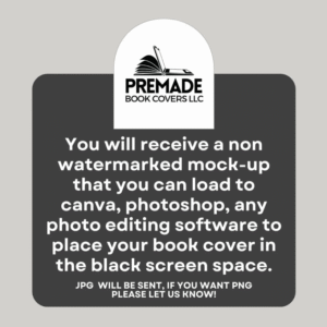 Mystery eBook Mockup for Canva, Thriller Book Cover Template, Realistic iPad Mockup for Bookstagram & Marketing