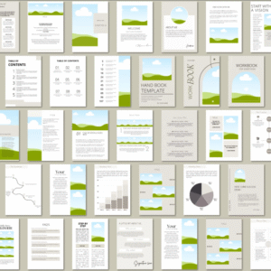 250-Page Canva eBook & Workbook Template + Step-by-Step Guide to Creating Your Own eBook