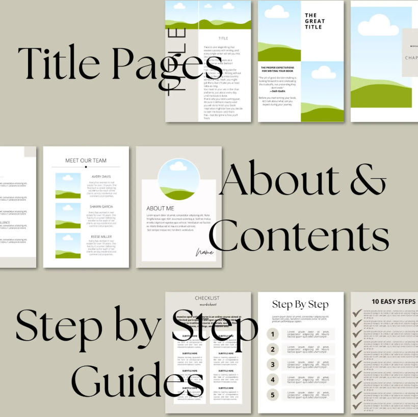 250-Page Canva eBook & Workbook Template + Step-by-Step Guide to Creating Your Own eBook - Image 5