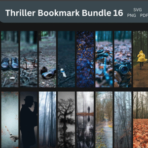 Dark Thriller Bookmark Bundle – Digital Horror & Crime Bookmarks for Mystery Lovers
