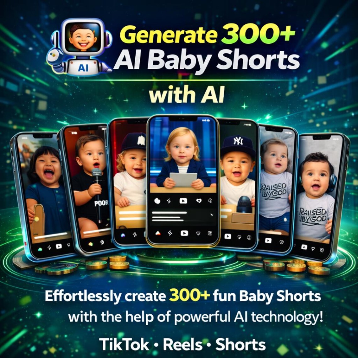 Viral AI Baby Empire: 300+ HD Shorts Bundle with PLR/MRR – Rebrand & Keep 100% Profits - Image 3