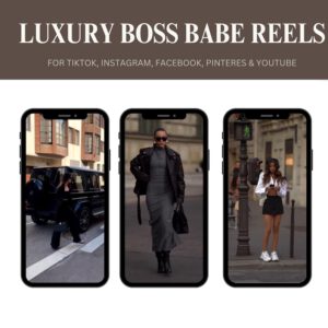 2,000+ Luxury Aesthetic Boss Babe Reels | Faceless Marketing Vault | MRR & PLR | Canva Editable Digital Product for Instagram & TikTok