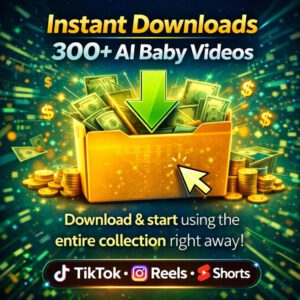 Viral AI Baby Empire: 300+ HD Shorts Bundle with PLR/MRR – Rebrand & Keep 100% Profits